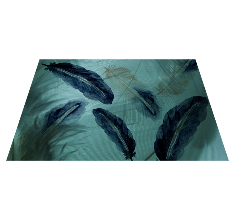 Leafy Tropical Oasis nature vinyl rug - TenStickers