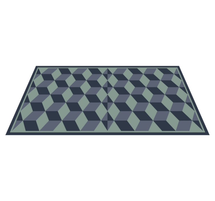 Cubic Pattern Play geometric vinyl rug - TenStickers