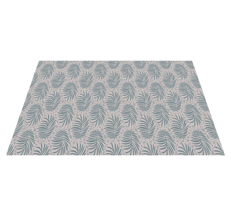 Leafy Green Motif nature vinyl rug - TenStickers