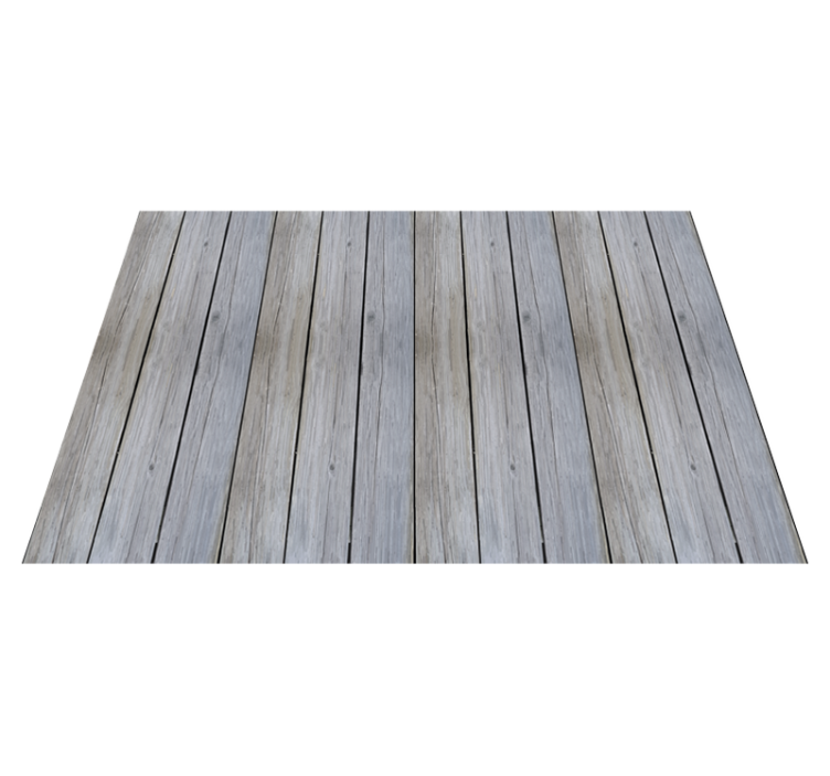Weathered greyn planks wood vinyl rug - TenStickers