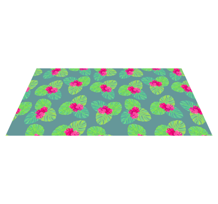 Exotic Floral Arrangement flower vinyl rug - TenStickers