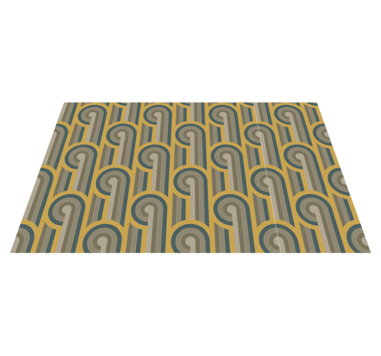 Geometric Pattern Elegance vintage vinyl rug - TenStickers
