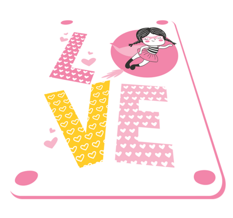 Ballerina Love Illustration nursery rugs - TenStickers