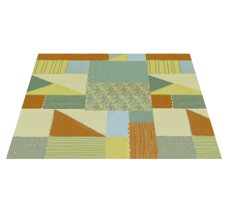 Geometric Patchwork Tapestry geometric rugs - TenStickers