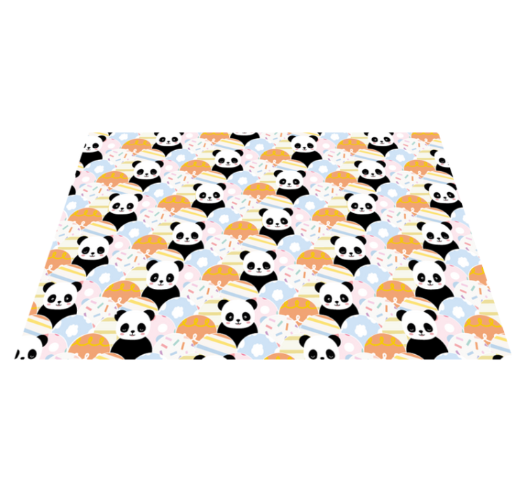 Panda Playground Pattern nursery rugs - TenStickers