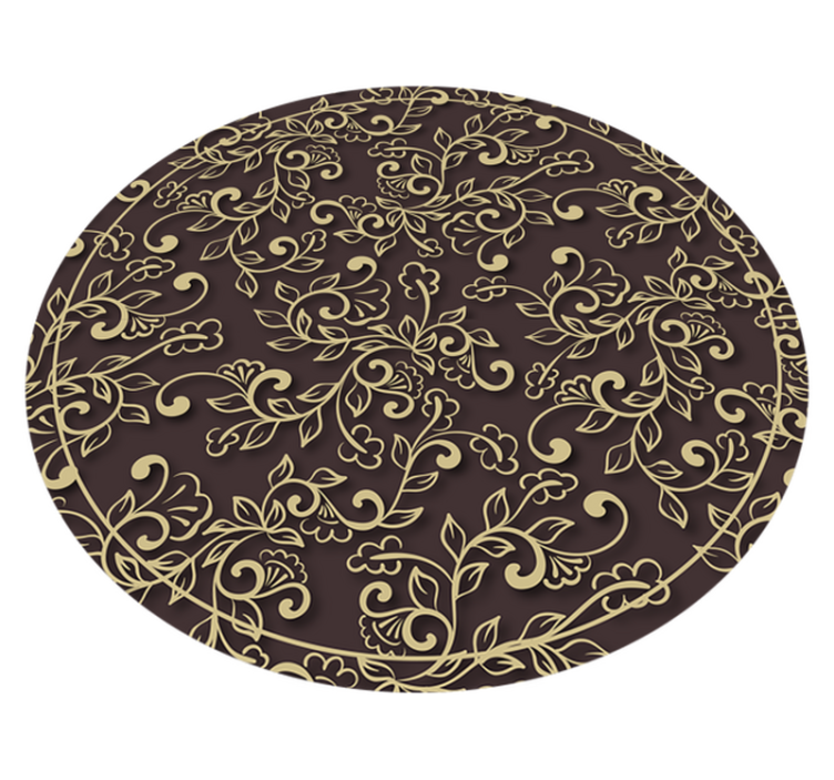 Ornate Swirl Pattern vintage rug - TenStickers