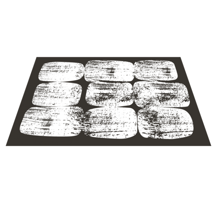 Textured Monochrome Blocks rectangular rug - TenStickers