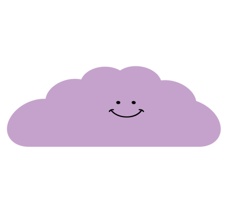 Purple smiley cloud baby play mat - TenStickers
