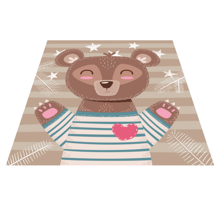 Adorable Bear Illustration nursery rugs - TenStickers