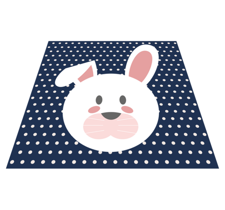Whimsical Bunny Motif nursery rugs - TenStickers