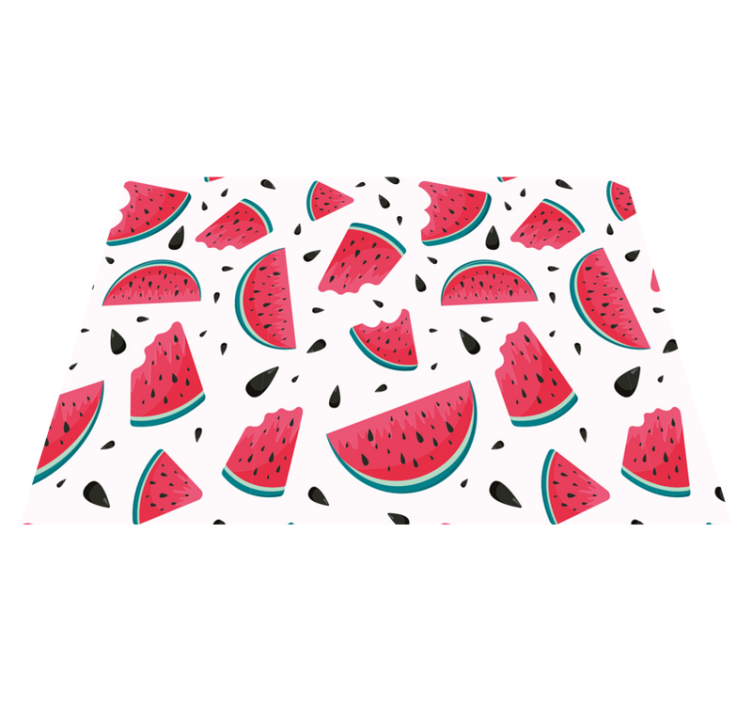 Watermelon Slice Spread playroom rug - TenStickers