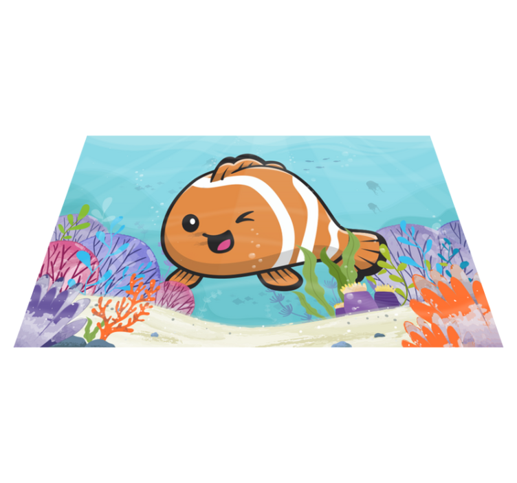 Animated Aquatic Adventure playroom rug - TenStickers