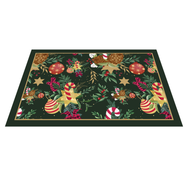 Festive Holiday Motifs Christmas rug - TenStickers