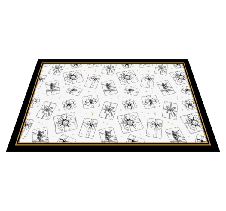 Festive Gift Pattern Christmas rug - TenStickers