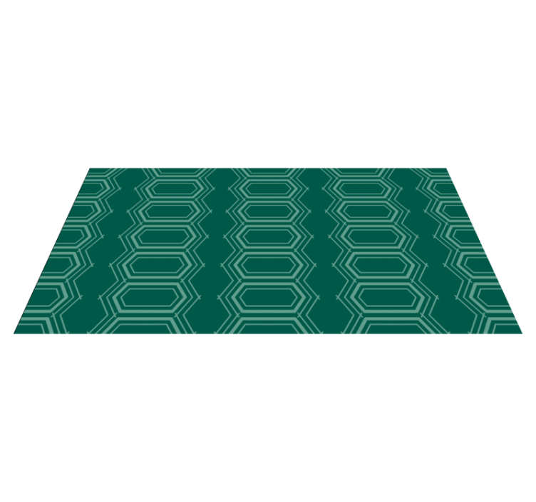 Emerald Geometric Pattern geometric rugs - TenStickers