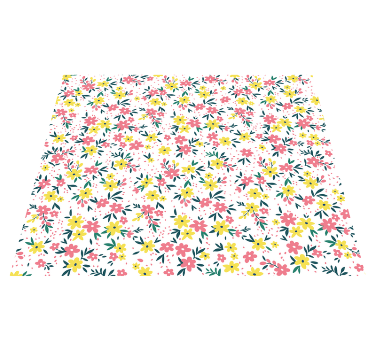 Floral Spring Canvas carpet roses - TenStickers