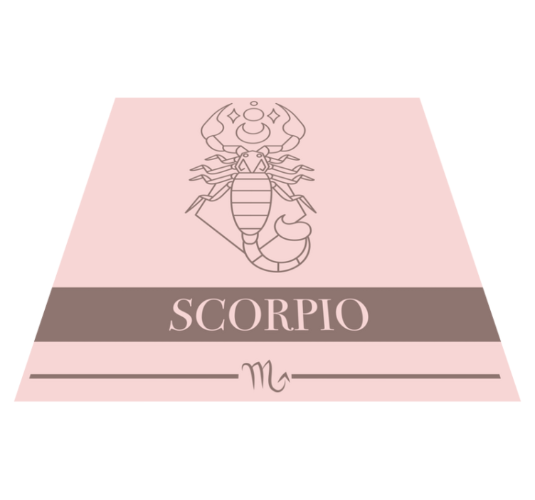Scorpio Zodiac custom vinyl rug - TenStickers