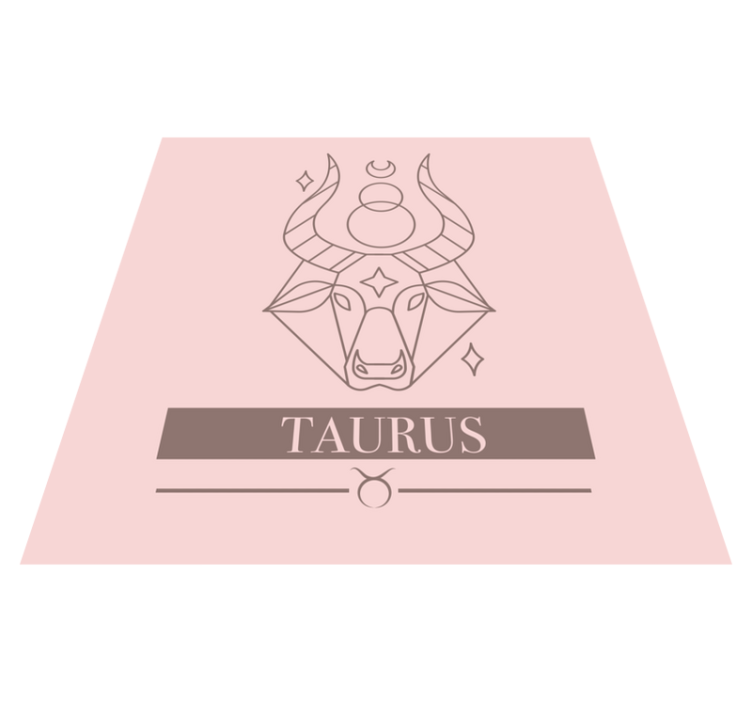 Taurus Zodiac Sign custom vinyl rug - TenStickers