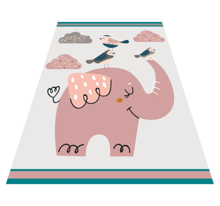 Elephant Playtime playroom rug - TenStickers