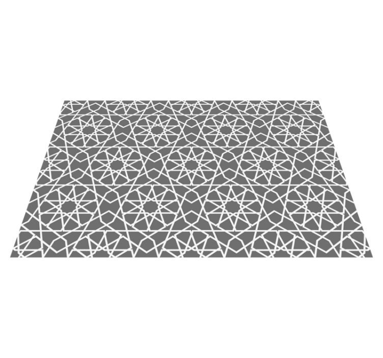 Gray Arabian style tile vinyl carpet - TenStickers