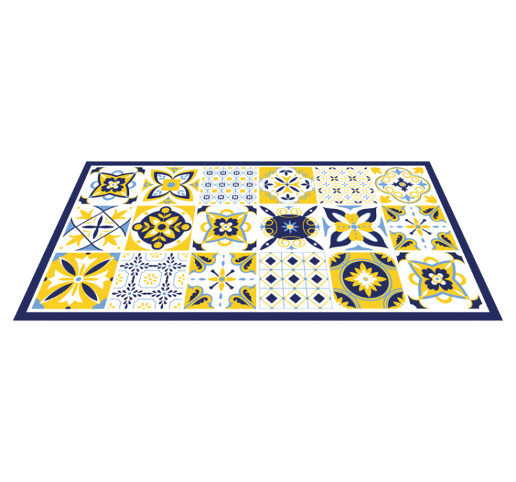 Mosaic Tile Ensemble floor carpet tiles - TenStickers