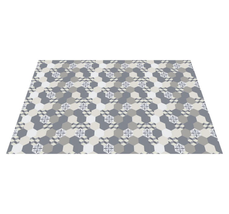 Geometric Tile floor carpet tiles - TenStickers