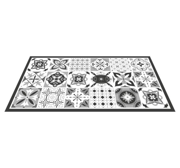 Beautiful gray tiles tile carpet - TenStickers