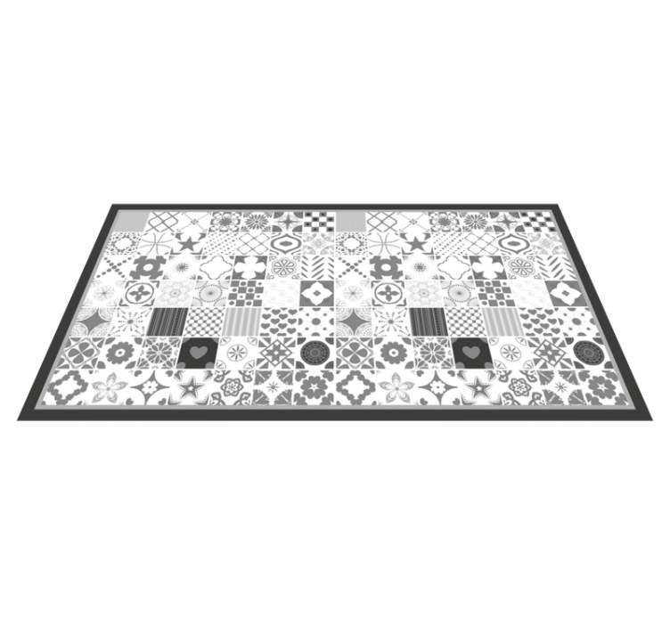 Patchwork Tile Composition floor carpet tiles - TenStickers