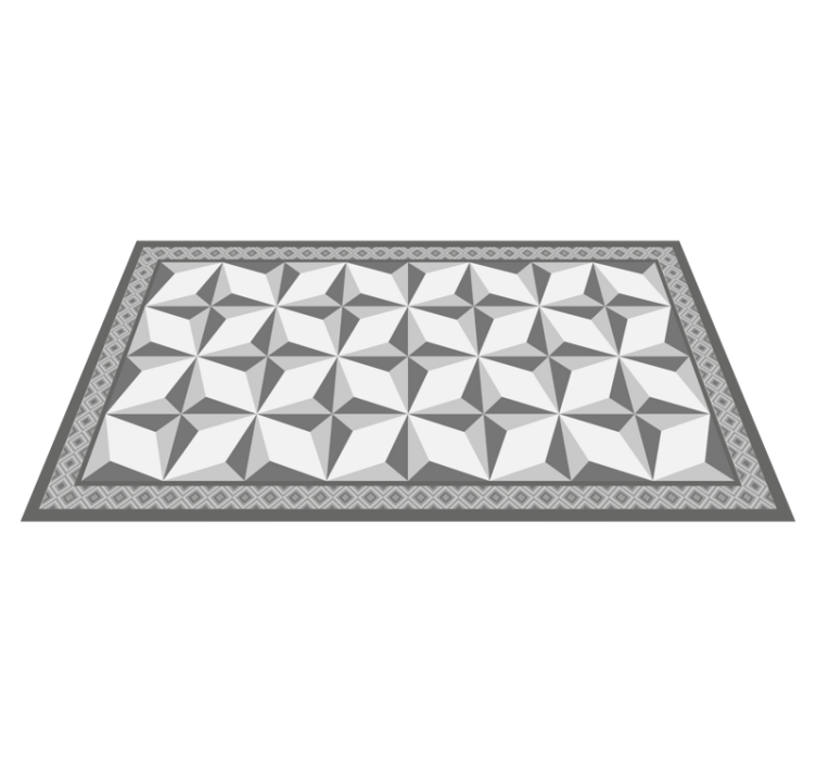 Geometric Illusion geometric vinyl rug - TenStickers