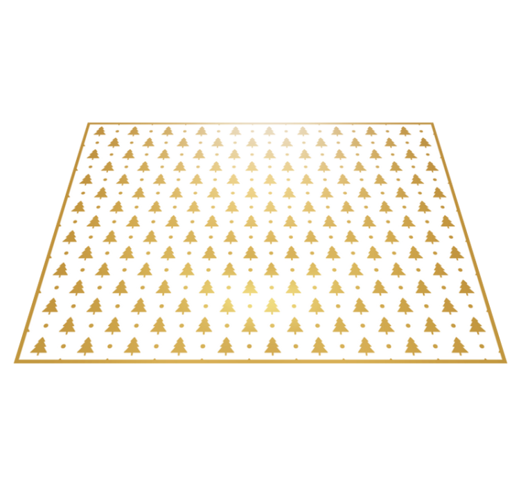 Festive Tree Pattern Christmas rug - TenStickers