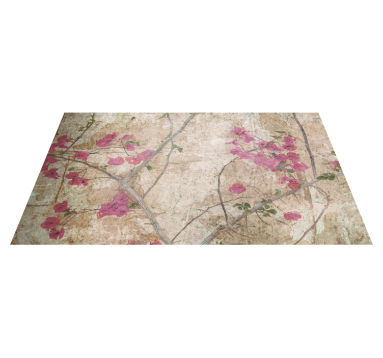 Blossom Branch Overlay flower vinyl rug - TenStickers