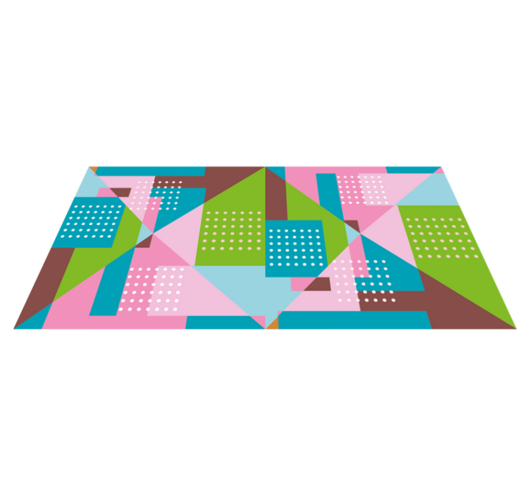 Geometric Shapes Fusion geometric rugs - TenStickers