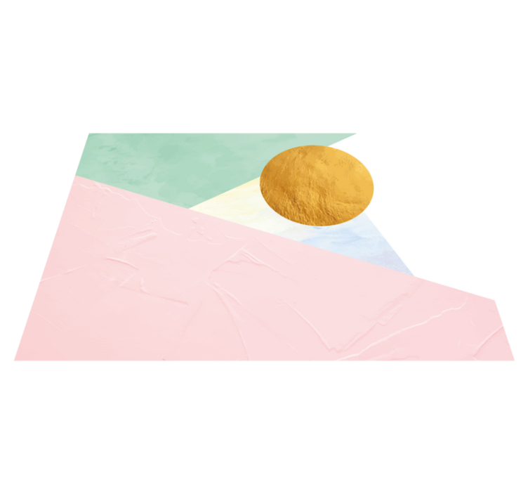 Pastel geometric triangles living room rug - TenStickers