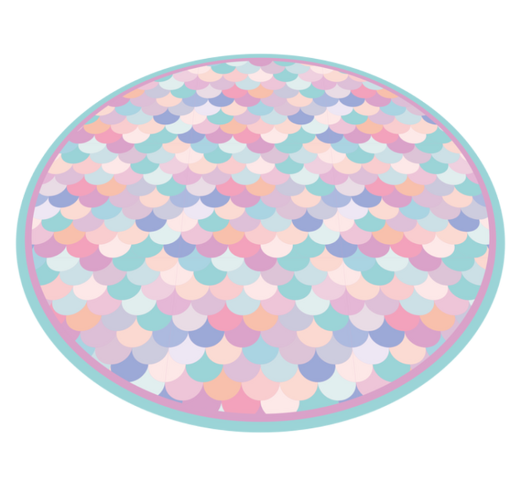 Mermaid Scale Pattern stripes carpet - TenStickers