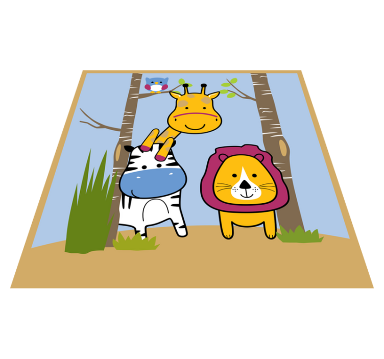 Animal Characters playroom rug - TenStickers