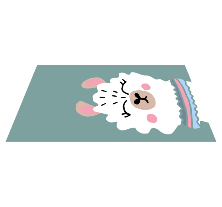 Lamb Illustration nursery rugs - TenStickers