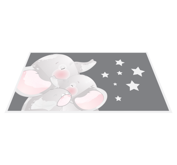 Sleeping Elephants playroom rug - TenStickers