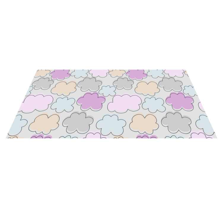Cloudy Pastel playroom rug - TenStickers