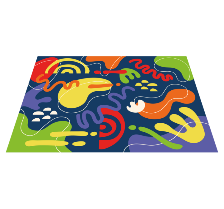 Abstract Colorful Shapes geometric rugs - TenStickers