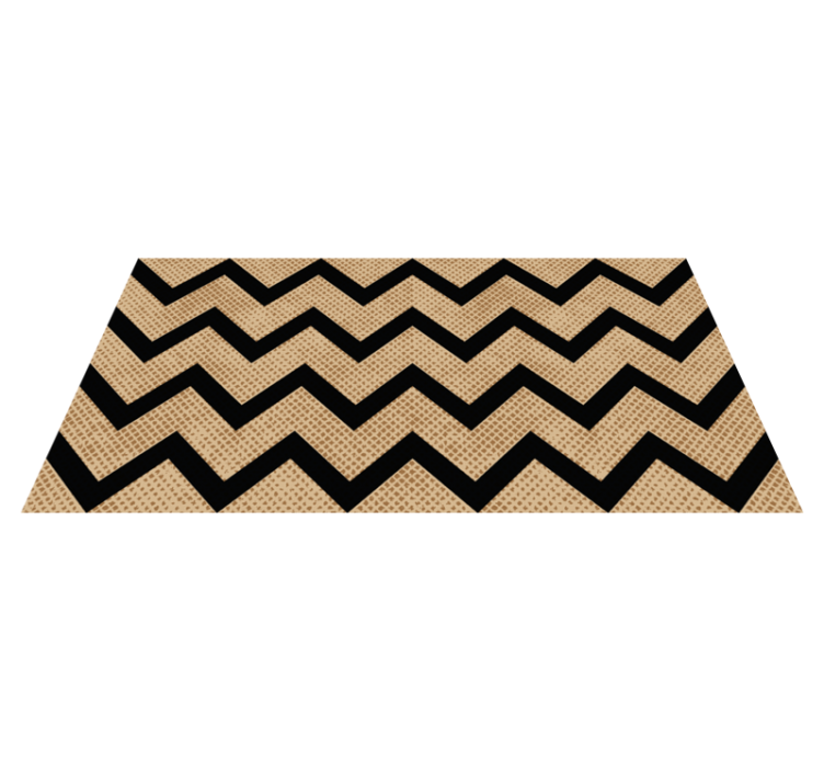 Chevron Textured geometric vinyl rug - TenStickers