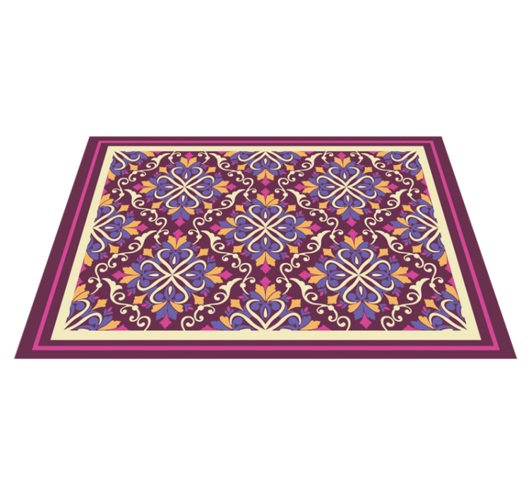 Ornate Tile Pattern geometric rugs - TenStickers