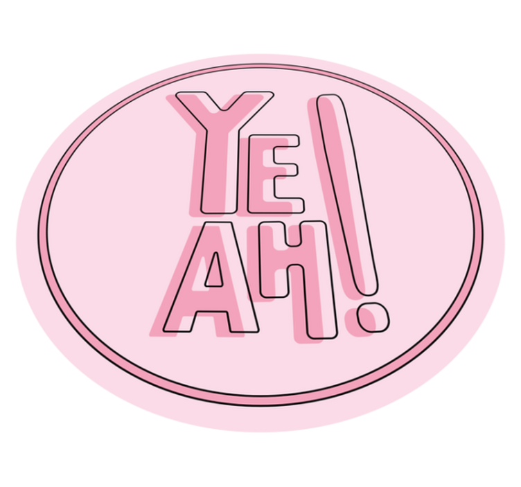 Expressive Text Motif custom vinyl rug - TenStickers