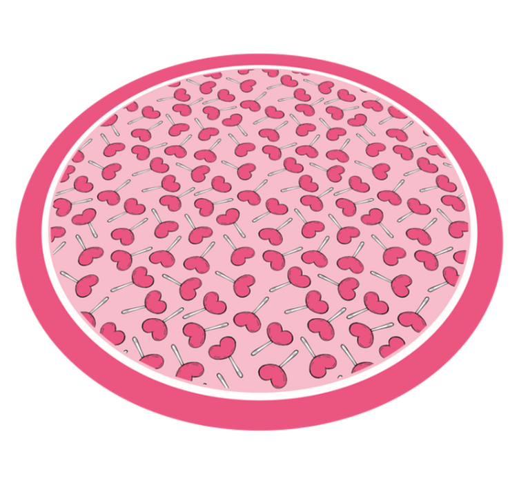Cherry Delight Circle nursery rugs - TenStickers