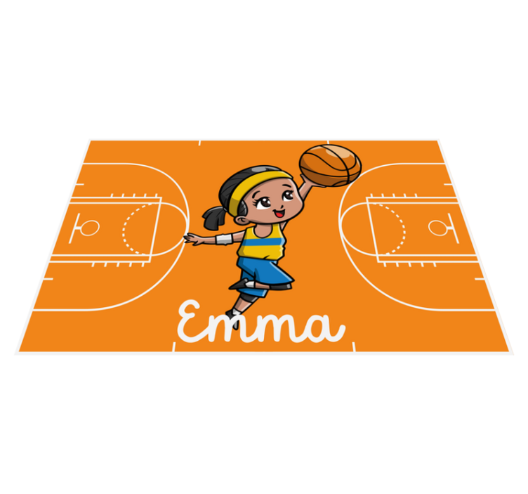 Personalized Court custom vinyl rug - TenStickers