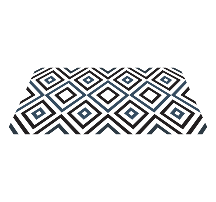 Diamond Contrast geometric vinyl rug - TenStickers