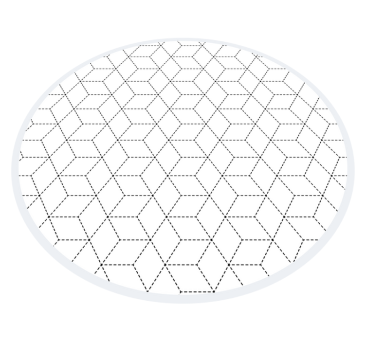 Geometric vinyl rug hexagonal outline design - TenStickers