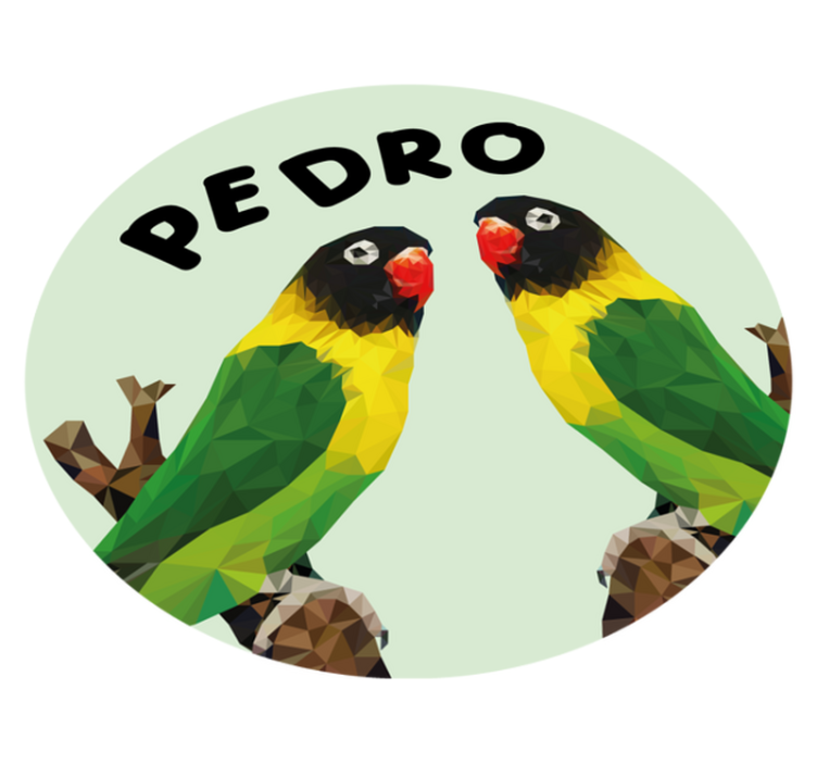 Customizable Lovebirds custom vinyl rug - TenStickers