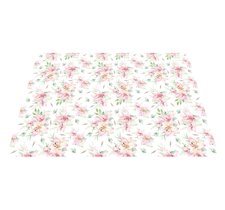 Floral Blossom Elegance flower vinyl rug - TenStickers