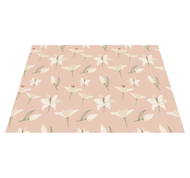 Floral Pastel Elegance flower vinyl rug - TenStickers