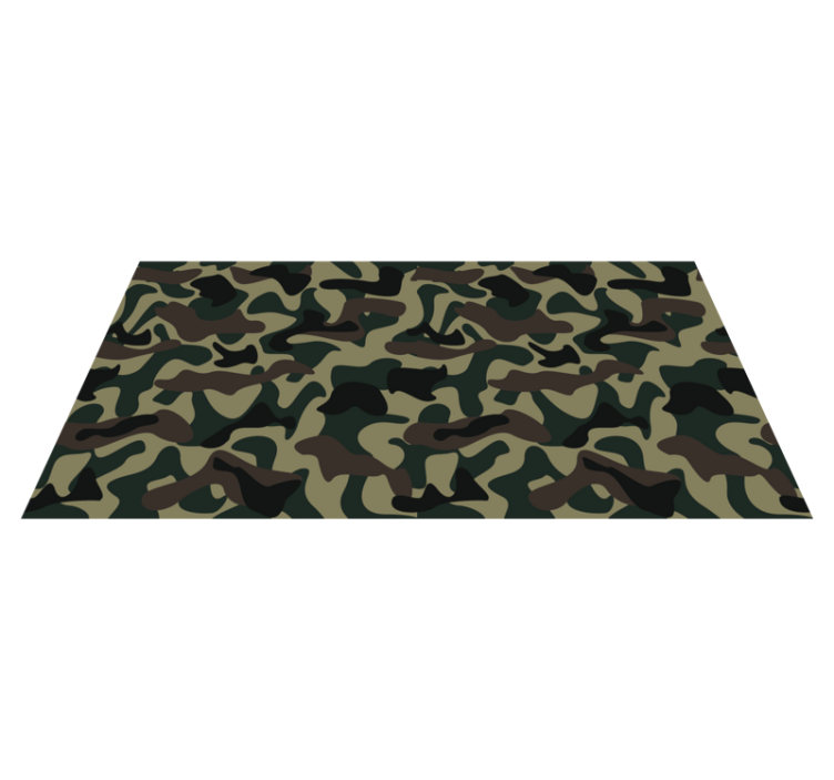 Camouflage Pattern animal print vinyl rug - TenStickers